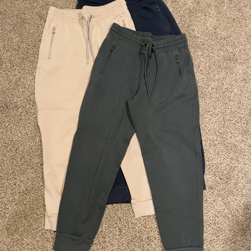 Women’s Jogger Pants Set - Cream, Green, and Navy - Picture 1 of 6